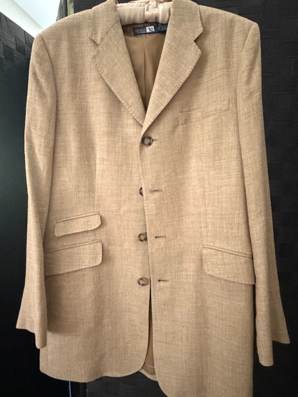 Ralph Lauren Polo tan Linen Jacket, US Size 12.